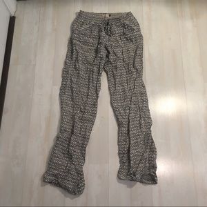 Black and white flared pants